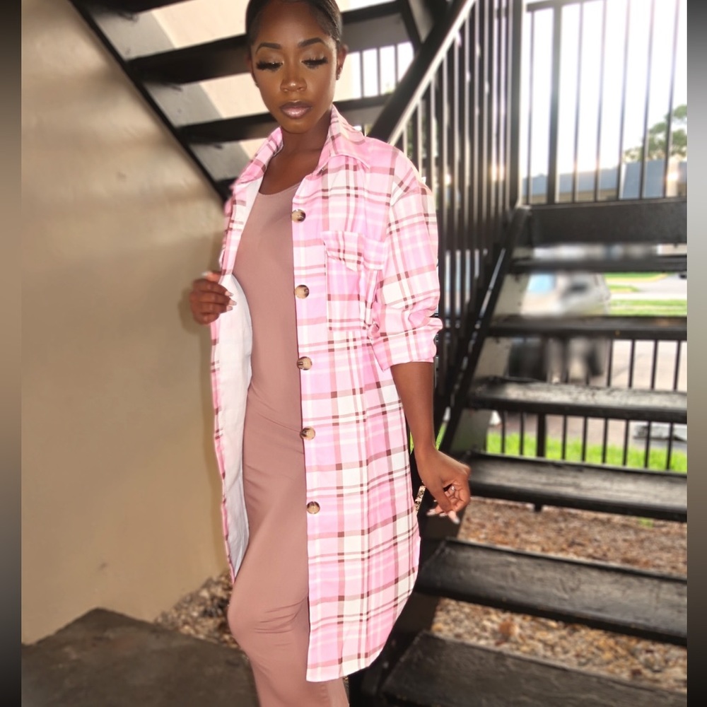 Pattern Pink Cardigan - Picture 2 of 2